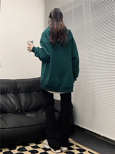 美式复古连帽重磅卫衣基础款休闲宽松oversize图片