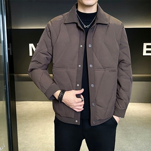 新款男士小翻领羽绒服夹克加厚防寒309B-3-81072-P188图片