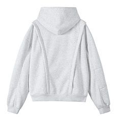 抖音得物高品质二开25秋冬美式重磅宽松结构设计连帽卫衣外套W78，男装卫衣，电商A486-1