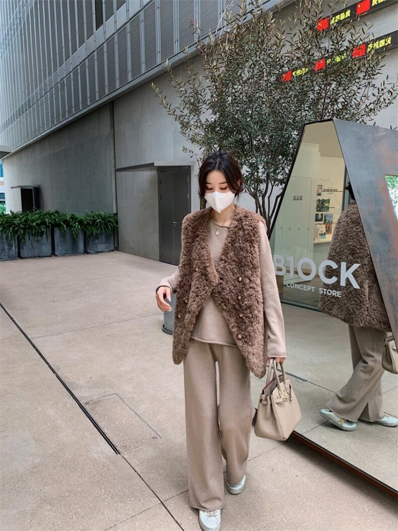 毛毛马甲加加厚，女装马甲，M.W 嫚维