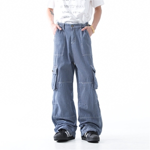 903-AK81- 特P65   S-3XL   美式条纹工装裤图片