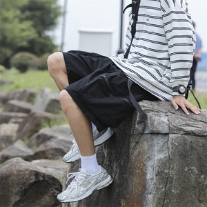 工装短裤男士韩版潮流高街口袋个性帅气2024夏季五分裤K5453-P48图片