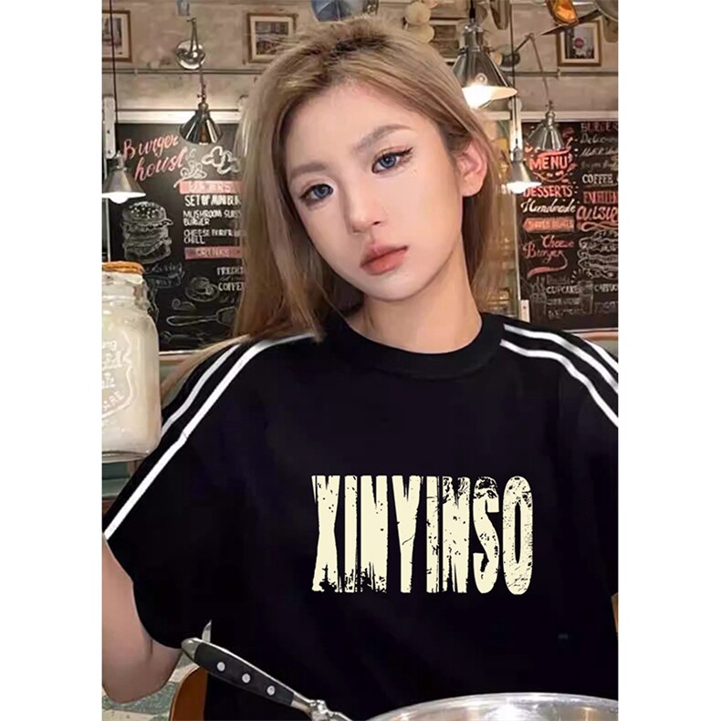 抖音得物高品质二开240克宽松纯棉美式潮牌三条杠织带短袖T恤，男装T恤，电商A486