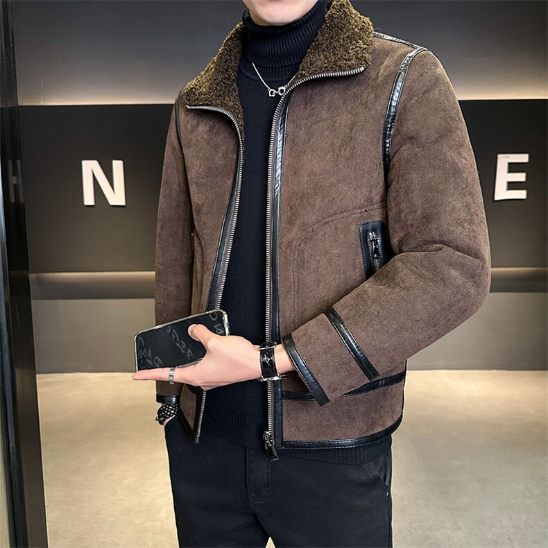 双面穿皮毛一体夹克外套男2025冬季新款B240-P25988-P245，男装夹克，电商B240