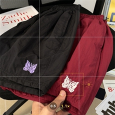 夏款男休闲短裤冰丝速干蝴蝶刺绣五分冲锋裤D73P30，男装牛仔裤，星座1013-1