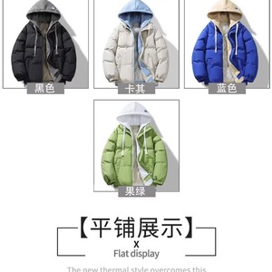秋冬季棉服男款2026新防水防风防寒保暖时尚潮流百搭外套062/P76图片