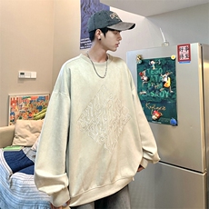 2025秋新款麂皮绒宽松休闲oversize情侣套头卫衣B266-Y601-P60，男装卫衣，星座B257-1