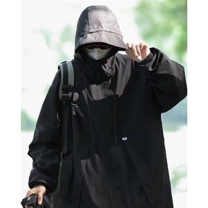 户外连帽冲锋衣外套男2023秋季新款黑武士宽松登山服夹克 JK7004图片