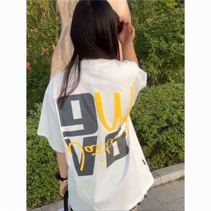 网图现货  美式宽松大字母印花潮流T恤男1376/P25图片