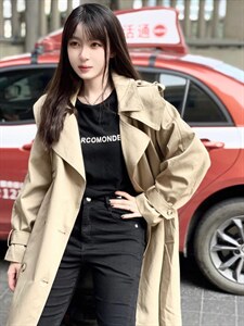 2021秋款风衣，女装风衣，mi mi