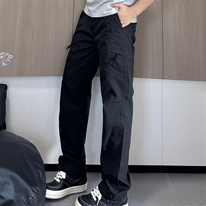 自拍图 有大货 工装裤男宽松帅气嘻哈夏季薄款休闲裤潮K41-P40图片