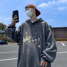 抖音得物供货可提供视频春装重磅美式宽松连帽卫衣DL2452，男装卫衣，电商A486-1