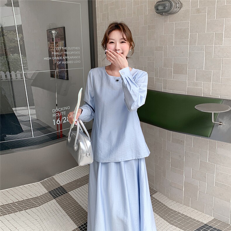 法式小香风千金感时尚套装女2025春季新款绑带衬衫半身长裙两件套,女装套装/套裙,浙宝220