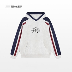 藏青色拼白灰