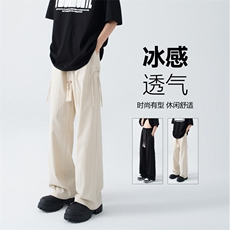 2024夏季新款新中式飘带设计宽松休闲裤B315-K24069--特p30控58，男装休闲裤，电商B315