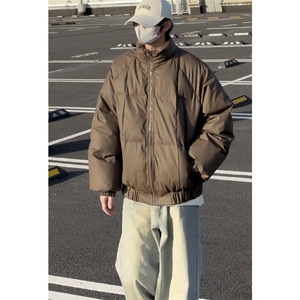 档口切片 吐司方格pu皮蓬松保暖棉服防水棉衣M2509-P98量大优图片