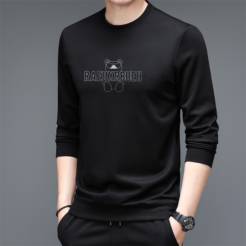 2023新款卫衣男士加绒上衣针织衫长袖T恤P59图片