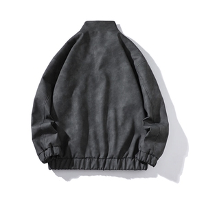 秋季宽松夹克男港风复古怀旧美式骑行机车服PU皮衣外套 JK667-P95图片