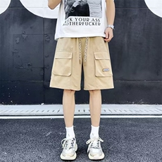 日系外机能风工装短裤男夏季薄款2024新款宽松休闲裤直筒五分裤子，男装休闲裤，星座1013