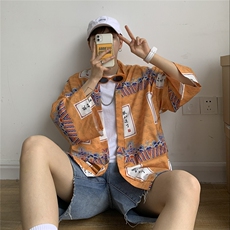 夏装大码风港风外套半袖开衫薄款道袍披风汉服中性风F12/P40，男装T恤，钱塘713