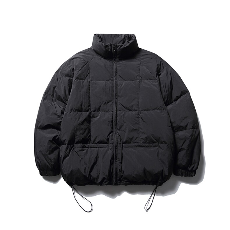 南夏乔装2025冬季新款纯色口袋装饰立领羽绒服日系复古宽松羽绒袄图片
