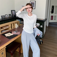 新款现货主推棉麻料三件套套装2521-P175-K258，女装套装/套裙，2C129