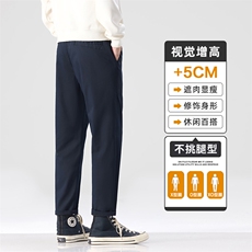裤子男款九分裤秋季2025新款直筒宽松痞帅高级感休闲裤D9015-P45，男装休闲裤，星座509