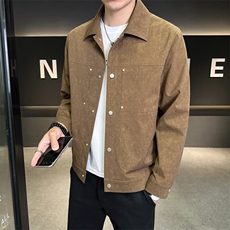 翻领夹克男贴标简约时尚上衣百搭衬衫外套DS-A329-JK5088-P95，男装夹克，电商A329