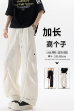 冰丝薄款冲锋工装裤男高个子加长直筒阔腿伞兵裤190cm115KZ053P50，男装工装外套，电商B312