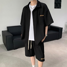 套装男士韩版潮流高街帅气百搭夏季2024新款ins五分裤W5794-P52，男装牛仔裤，星座412-3