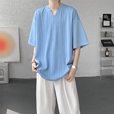 短袖男夏季新款港风宽松冰丝T恤T0158-P22，男装T恤，星座214-3