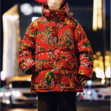 A2风冬季保暖防寒棉衣外套花棉服连帽汉服潮男女装大码个性，男装棉衣，星座115A(原星座507）