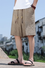 2026夏季新款男装风新中式手编腰绳串珠透气短裤DK188-P50，男装牛仔裤，电商B277(原6028)