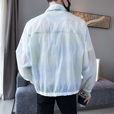 23夏季店主小伙痞帅男薄款立领防晒衣户外夹克外套A236-5019-P75，男装防晒衣，电商A236