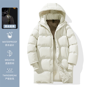 冬季中长款潮流连帽棉袄青年男士棉衣加棉加厚棉服A266-MY902-P95图片