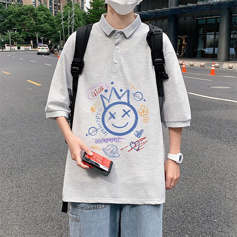 PL57180-P35翻领短袖polo衫男大码胖子半袖t恤男有领保罗衫模特,男装Polo衫,电商A040