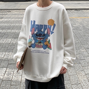 S6077-P35 春季圆领卫衣男大码韩版宽松长袖外套男图片