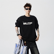 得物供货、重磅420克现货圆领卫衣宽松HD019-1-WY2750LL-P35，男装卫衣，电商019-1