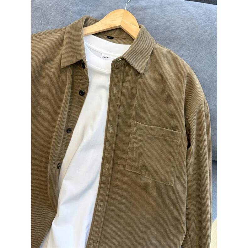 灯芯绒衬衫1302-GC23-P40成分100聚酯纤维，男装衬衫，星座1302