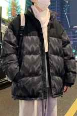 秋冬2024新款立领加厚拼接印花棉衣外套A436-5902-P98控价138，男装棉衣，电商A436