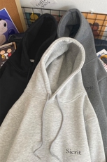 WY2098-P40纯棉连帽卫衣男大码运动帽衫宽松薄外套男，男装卫衣，电商A040