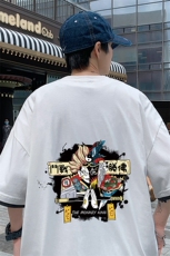 JT55016-P25假两件短袖t恤男大码胖子半袖体恤半截袖港风，男装T恤，电商A040