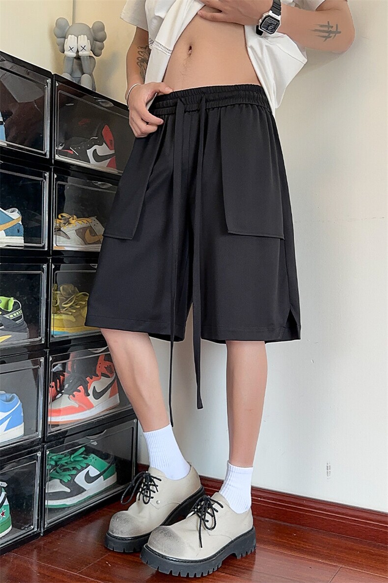 特批P30无差价夏季大口袋冰感冰丝垂感顺滑大码五分短裤男DK5824,男装休闲裤,电商A001