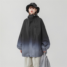2026中性风山系防水冲锋衣渐变色夹克女大码M-5XL休闲JK77088P85，男装夹克，星座227-7
