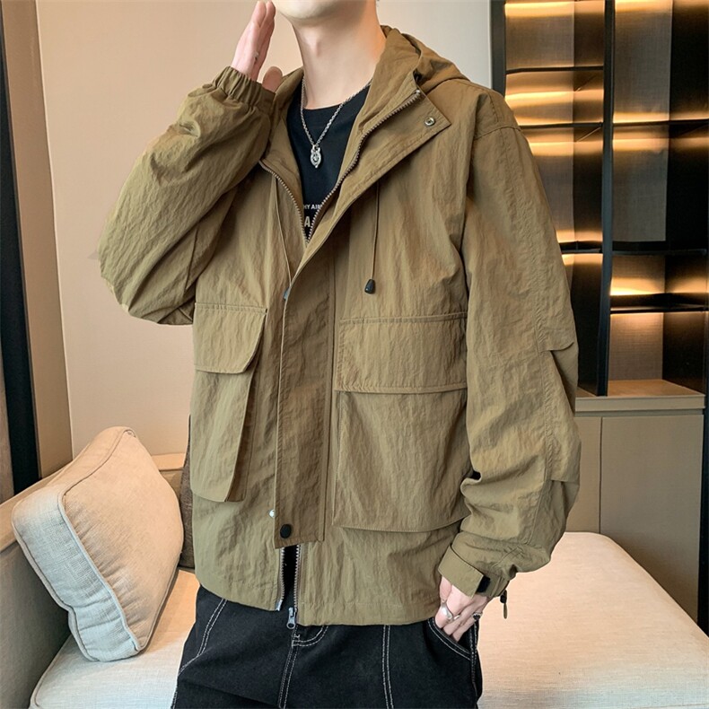 春季新款现货三防户外夹克男连帽冲锋衣外套DSA157B-J93-P60,男装夹克,电商A157B