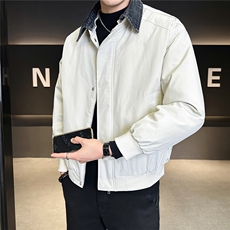 标50绒羽绒服男冬季2025新款可拆卸翻领外套A313-25661-P205，男装羽绒服，电商A313
