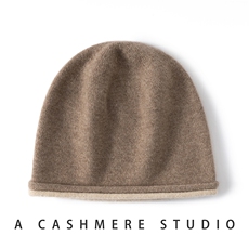 2025时尚百搭通勤简约休闲撞色卷边帽子，帽子，暖思纯羊绒