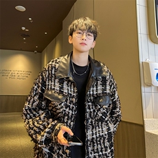 ！抖音直播小香风拼接夹克衫外套CP27-P100，男装夹克，电商B371