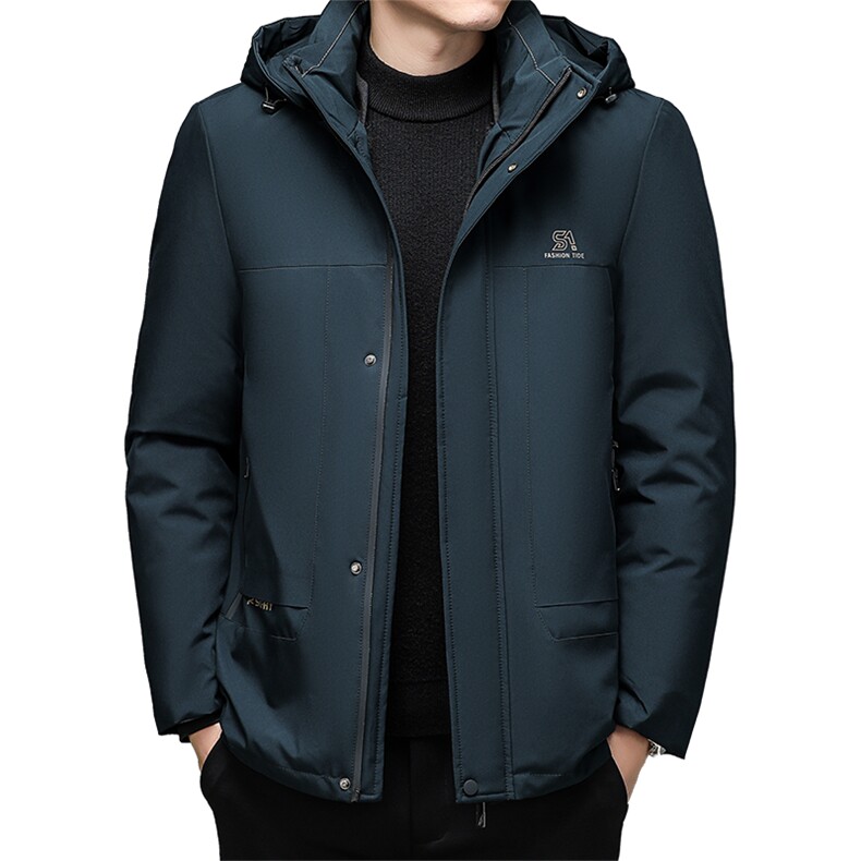 冬季棉衣休闲加厚保暖棉服中长款爸爸装貂绒内胆可脱卸外套,男装棉衣,钱塘6003（原4033）