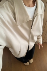 双拉链设计双层领毛呢保暖夹克外套B289-F2467-P105，男装夹克，电商B289